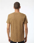 LAT 6901 Unisex Fine Jersey Tee - Brown Leopard - model back