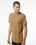 LAT 6901 Unisex Fine Jersey Tee - Brown Leopard - model side
