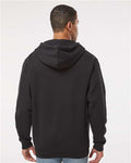 LAT 6926 Unisex Elevated Fleece Hoodie Sweatshirt - Black - model back