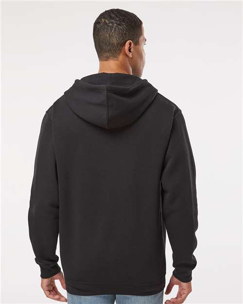 LAT 6926 Unisex Elevated Fleece Hoodie Sweatshirt - Black - model back