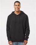 LAT 6926 Unisex Elevated Fleece Hoodie Sweatshirt - Black - model front