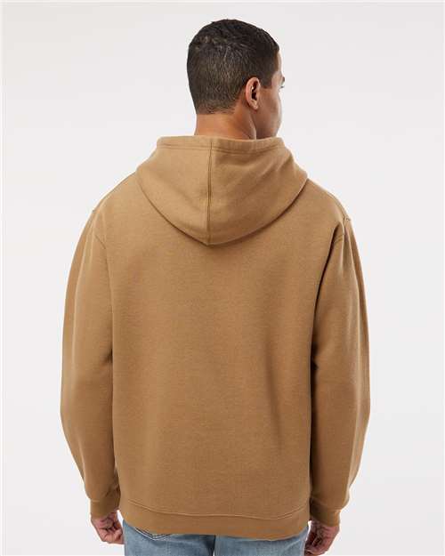 LAT 6926 Unisex Elevated Fleece Hoodie Sweatshirt - Coyote Brown - model back