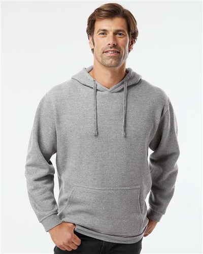 LAT 6926 Unisex Elevated Fleece Hoodie Sweatshirt - Granite Heather - model front