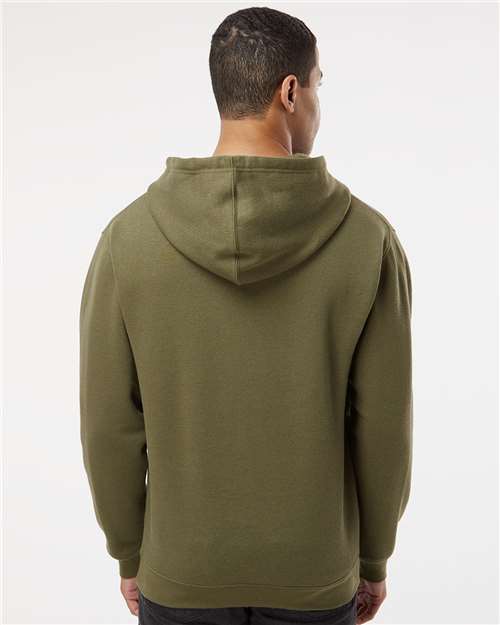 LAT 6926 Unisex Elevated Fleece Hoodie Sweatshirt - Military Green - model back
