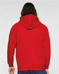 LAT 6926 Unisex Elevated Fleece Hoodie Sweatshirt - Red - model back