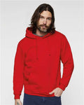 LAT 6926 Unisex Elevated Fleece Hoodie Sweatshirt - Red - model front