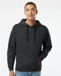 LAT 6926 Unisex Elevated Fleece Hoodie Sweatshirt - Storm Camo - model front