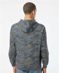LAT 6926 Unisex Elevated Fleece Hoodie Sweatshirt - Vintage Camo - model back