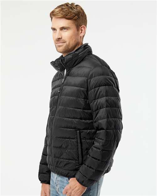 Weatherproof 211136 Men's PillowPac Puffer Jacket - Black - model side