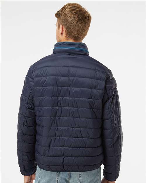 Weatherproof 211136 Men's PillowPac Puffer Jacket - Dark Navy - model back