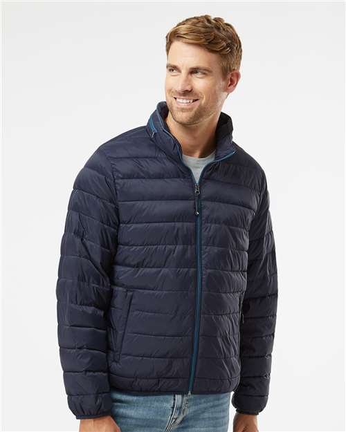 Weatherproof 211136 Men's PillowPac Puffer Jacket - Dark Navy - model front