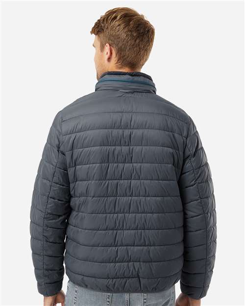 Weatherproof 211136 Men's PillowPac Puffer Jacket - Pewter - model back