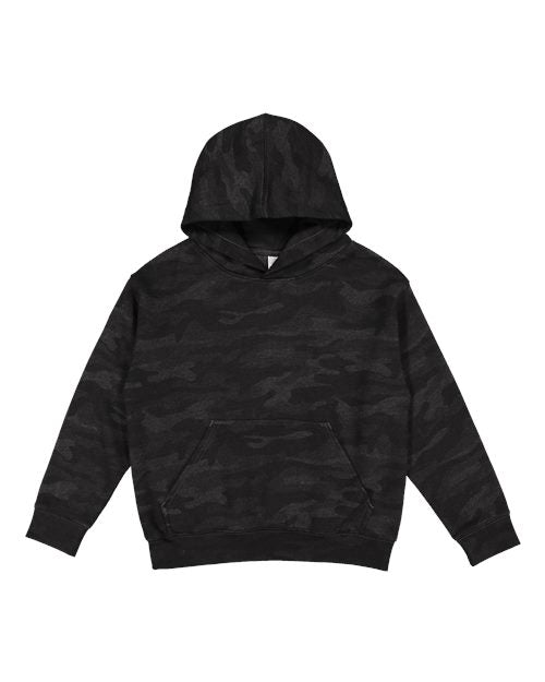 LAT 2296 Youth Hoodie Sweatshirt - Storm Camo - front