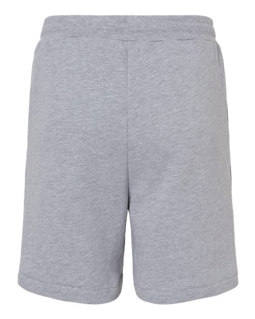 BELLA + CANVAS 3724 Unisex Sponge Fleece Shorts - Athletic Heather - back