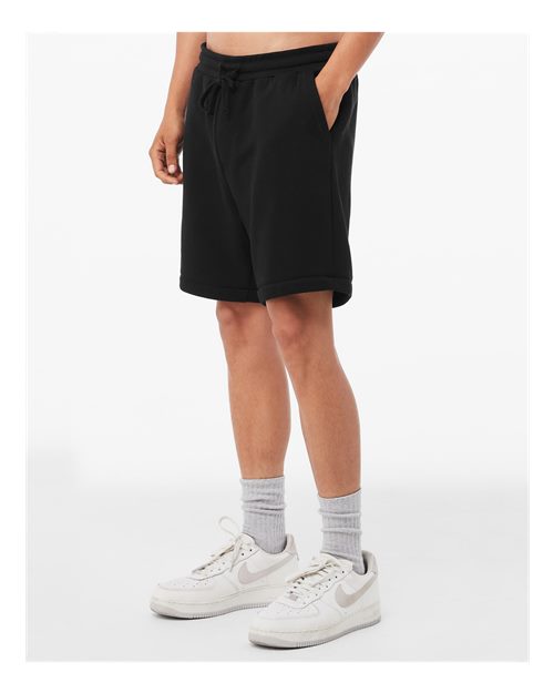 BELLA + CANVAS 3724 Unisex Sponge Fleece Shorts - Black - model side