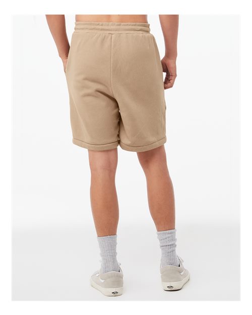 BELLA + CANVAS 3724 Unisex Sponge Fleece Shorts - Tan - model back
