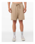 BELLA + CANVAS 3724 Unisex Sponge Fleece Shorts - Tan - model front