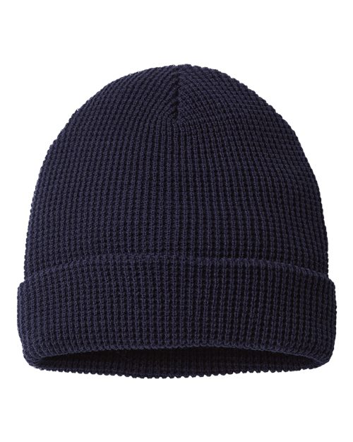 Richardson 146R Waffle Cuffed Beanie - Navy - back