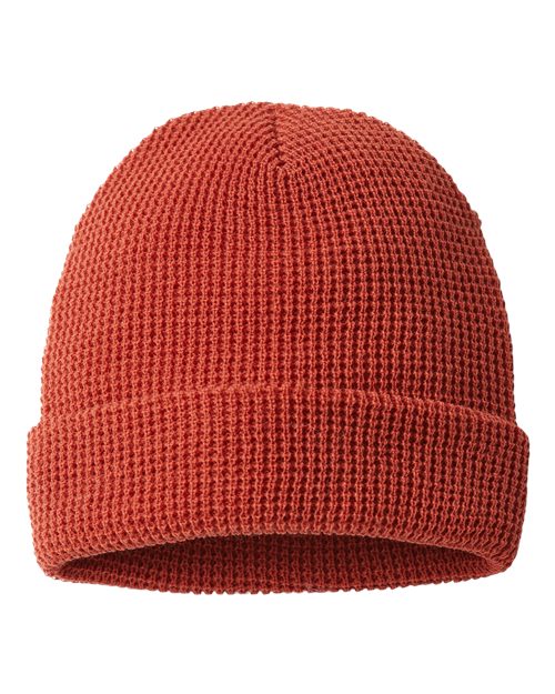 Richardson 146R Waffle Cuffed Beanie - Rust - front
