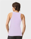 American Apparel 101CVC Women's CVC Tank - Heather Lilac - model back