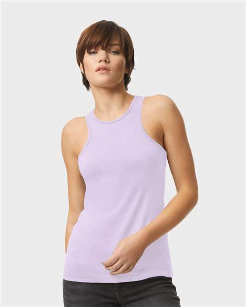 American Apparel 101CVC Women's CVC Tank - Heather Lilac - model front