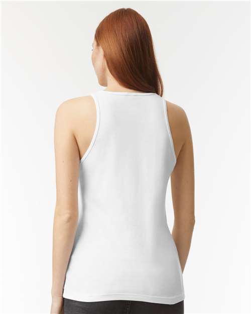 American Apparel 101CVC Women's CVC Tank - White - model back