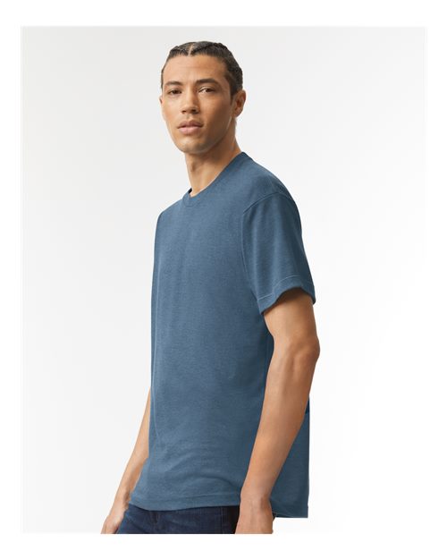American Apparel TR401 Unisex Triblend Track Tee - Tri-Dusk - model side