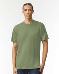American Apparel TR401 Unisex Triblend Track Tee - Tri-Olive - model front