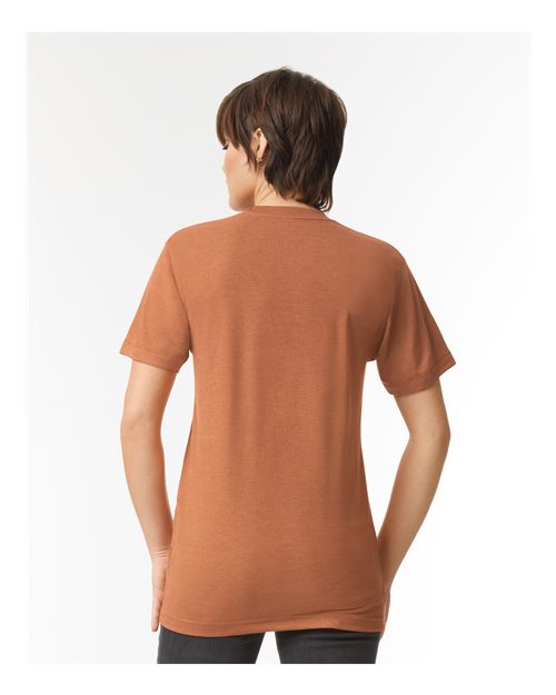 American Apparel TR401 Unisex Triblend Track Tee - Tri-Rust - model back