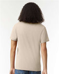 American Apparel 2006CVC Unisex CVC V-Neck Tee - Heather Bone - model back