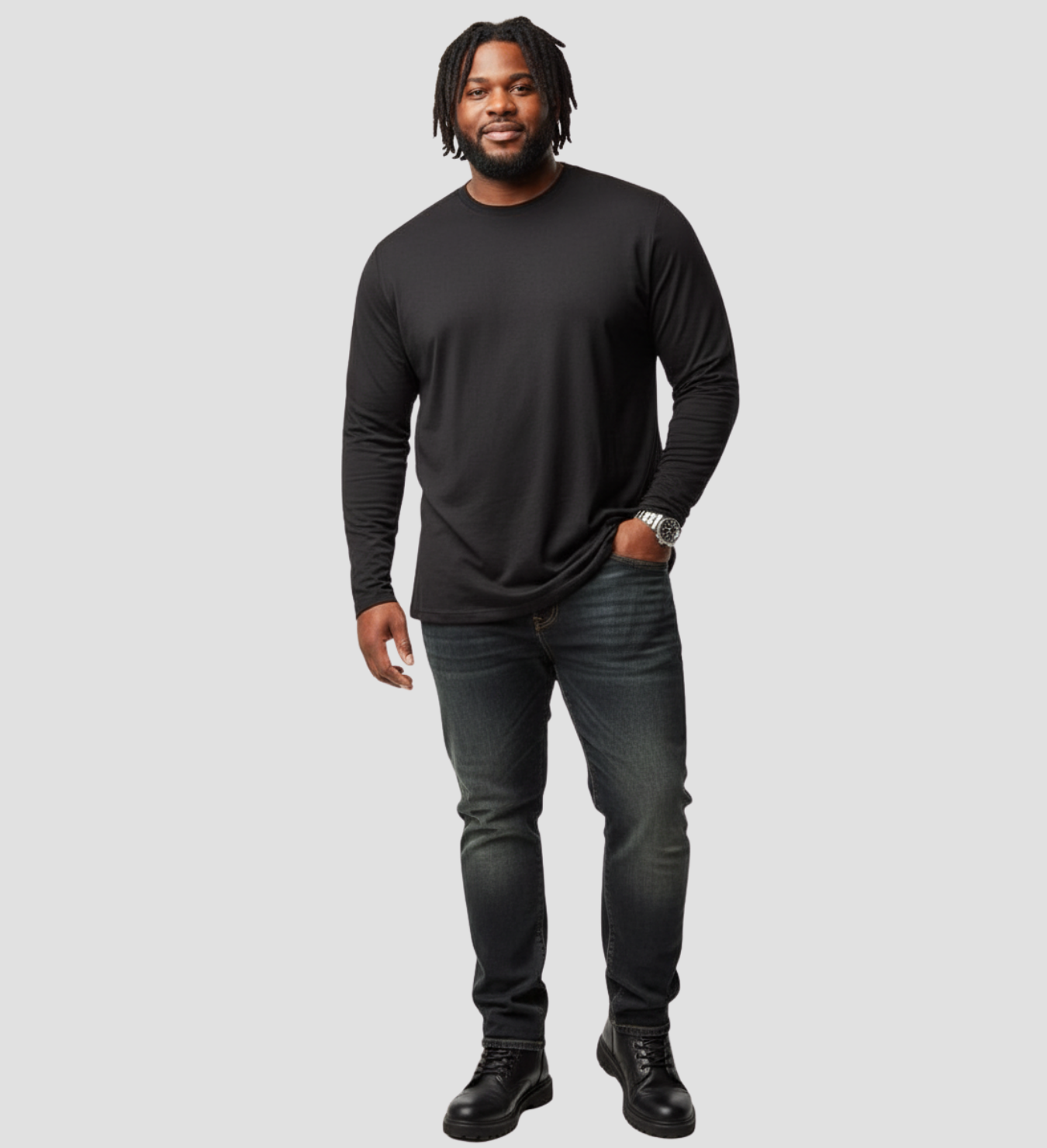 Classic Crew Long Sleeve T-Shirt 6-Pack, detail view