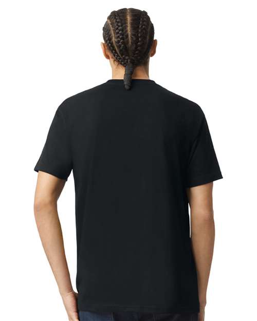 American Apparel 2001CVC Unisex CVC Tee - Black - model back