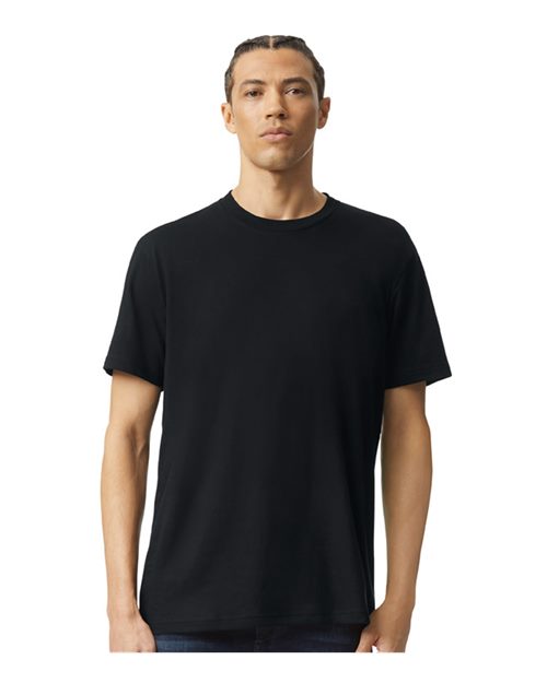 American Apparel 2001CVC Unisex CVC Tee - Black - model front