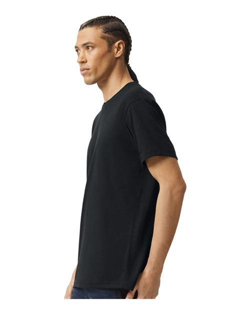 American Apparel 2001CVC Unisex CVC Tee - Black - model side