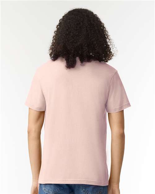 American Apparel 2001CVC Unisex CVC Tee - Heather Blush - model back