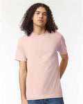 American Apparel 2001CVC Unisex CVC Tee - Heather Blush - model front
