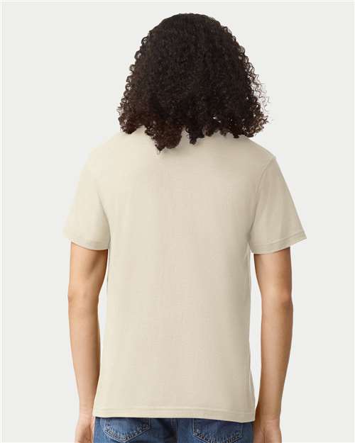 American Apparel 2001CVC Unisex CVC Tee - Heather Bone - model back