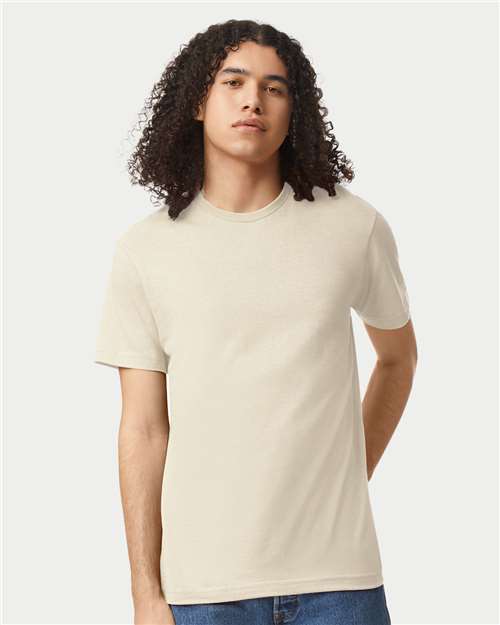 American Apparel 2001CVC Unisex CVC Tee - Heather Bone - model front