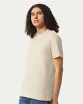 American Apparel 2001CVC Unisex CVC Tee - Heather Bone - model side