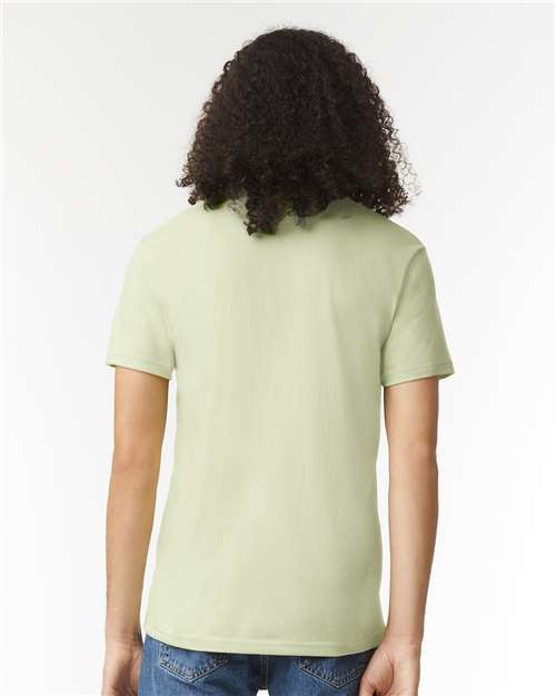 American Apparel 2001CVC Unisex CVC Tee - Heather Cucumber - model back