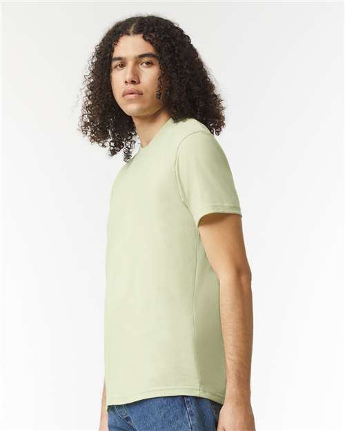 American Apparel 2001CVC Unisex CVC Tee - Heather Cucumber - model side