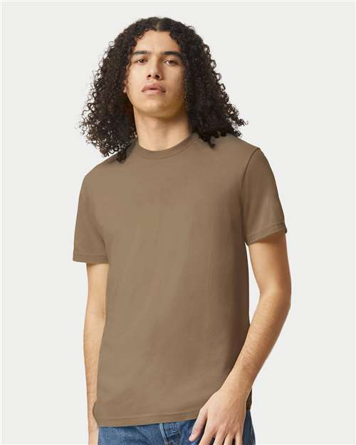 American Apparel 2001CVC Unisex CVC Tee - Heather Army - model front