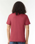 American Apparel 2001CVC Unisex CVC Tee - Heather Cardinal - model back