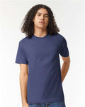 American Apparel 2001CVC Unisex CVC Tee - Heather Indigo - model front