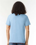 American Apparel 2001CVC Unisex CVC Tee - Heather Light Blue - model back