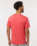 American Apparel 2001CVC Unisex CVC Tee - Heather Red - model back