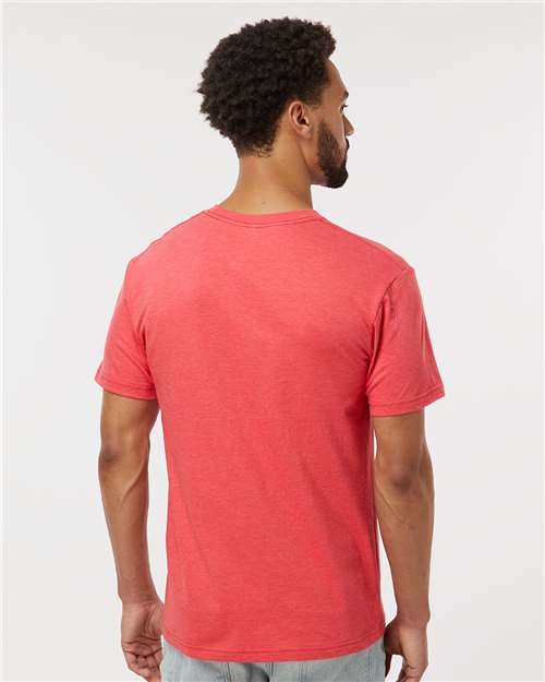 American Apparel 2001CVC Unisex CVC Tee - Heather Red - model back