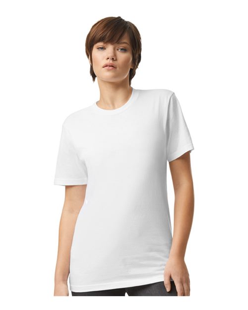American Apparel 2001CVC Unisex CVC Tee - White - model front