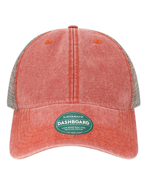 LEGACY DTA Dashboard Trucker Cap - Nantucket Red/ Grey - front