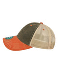 LEGACY OFA Old Favorite Trucker Cap - Black/ Orange/ Khaki - side